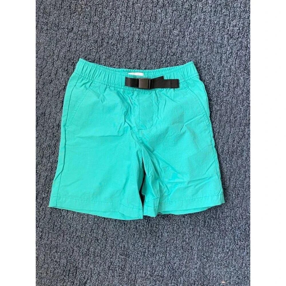EUC Old Navy Boys Teal Green Nylon Tech Shorts with Built-in Belt Size M (8)